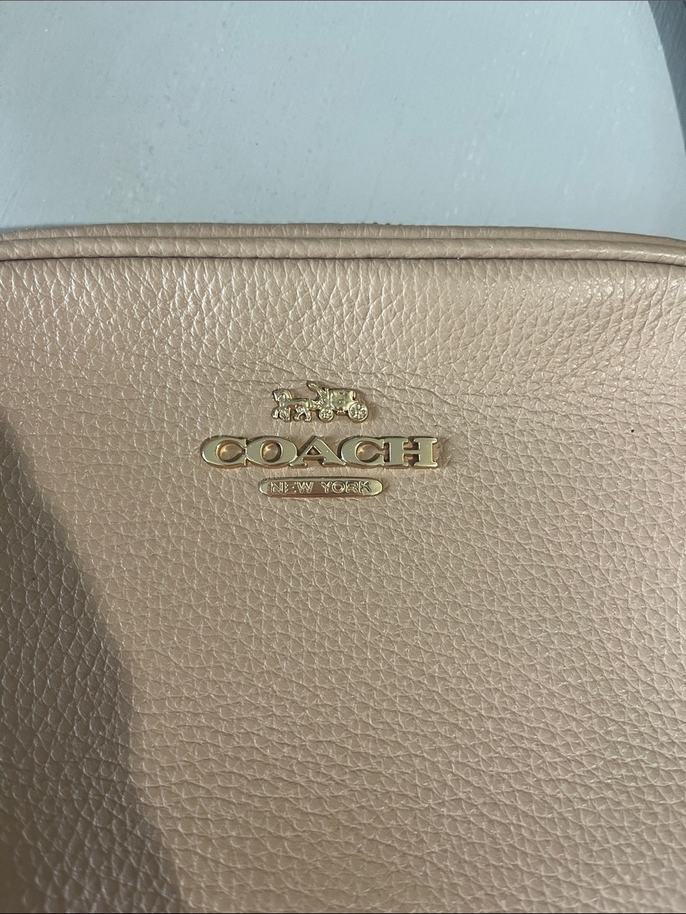 Coach Pebbled Leather Crossbody in Nude Tan - Picture 4 of 11